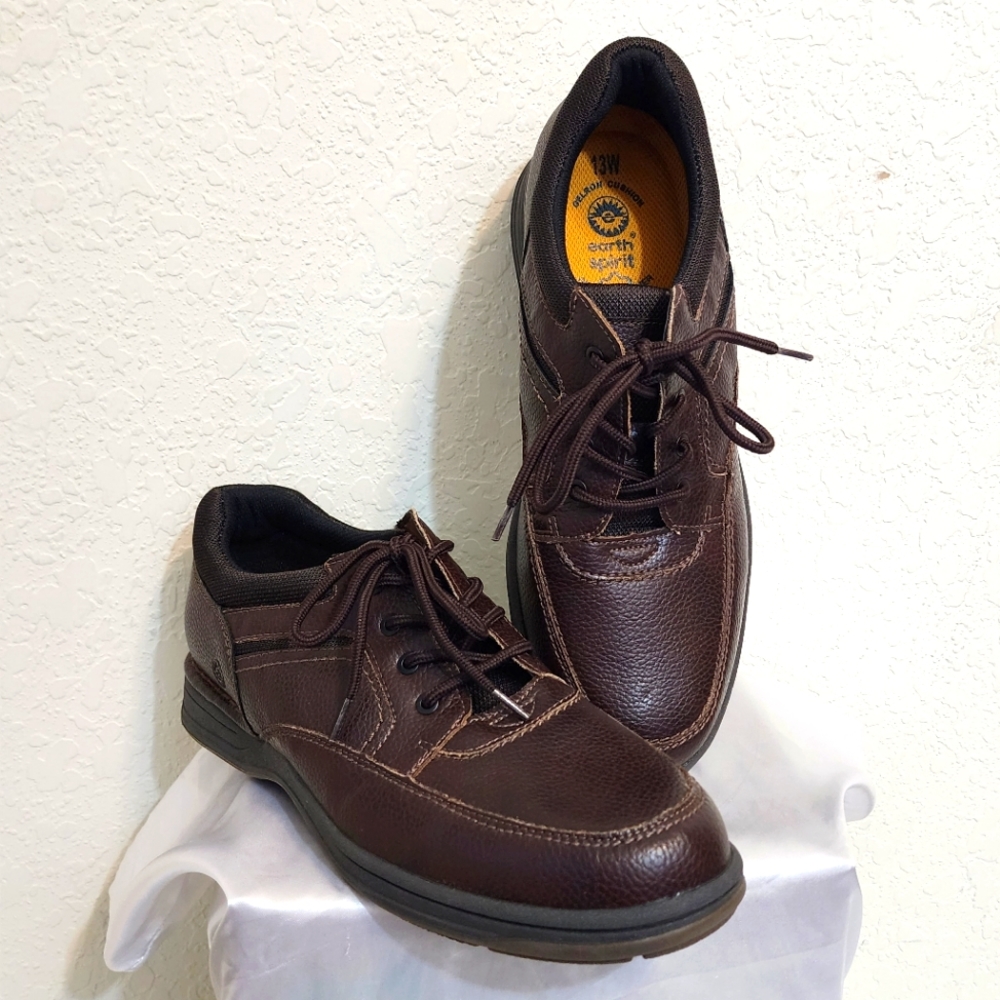 NWOT Earth Spirit Leather Loafers Men's Dark Brown